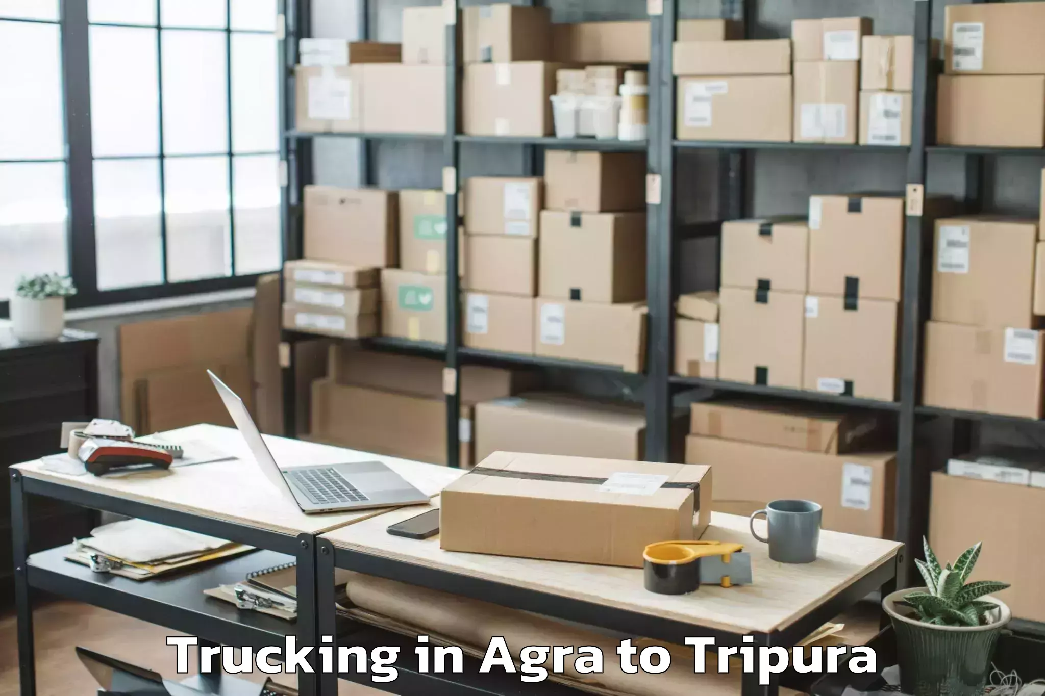 Trusted Agra to Amarpur Gomati Trucking